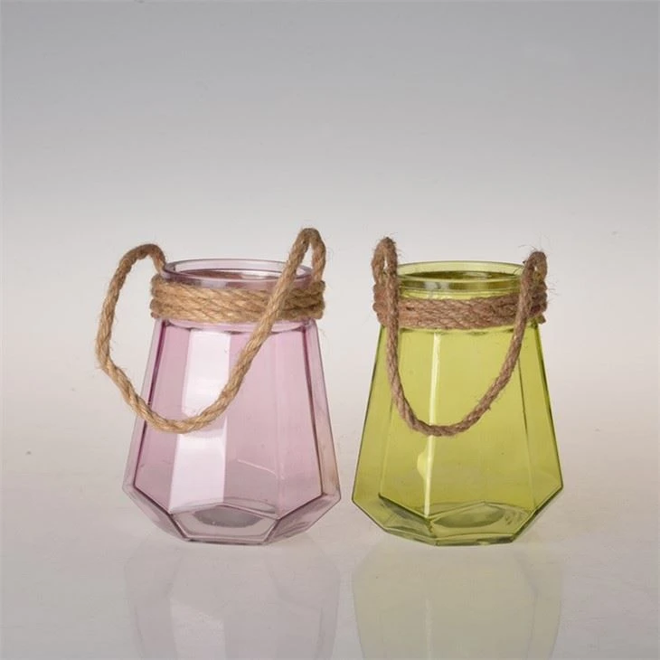 Candle Holder Jar With Rose & Green