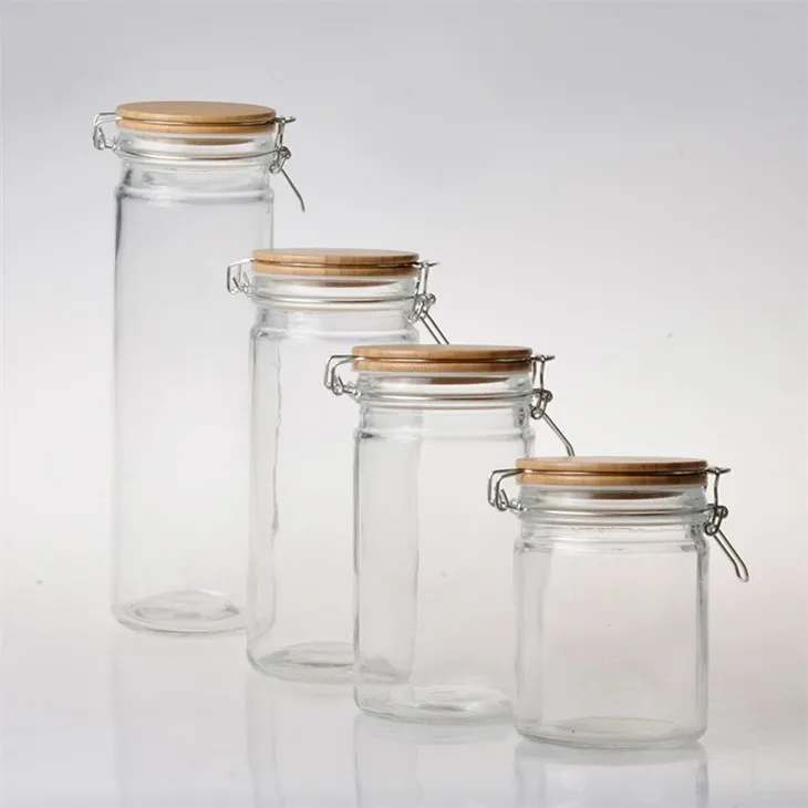 Glass Jars With Bamboo Lids