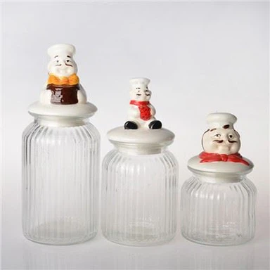 Tshiab Style Kub Muag Ceramic Lid Sealed Jar