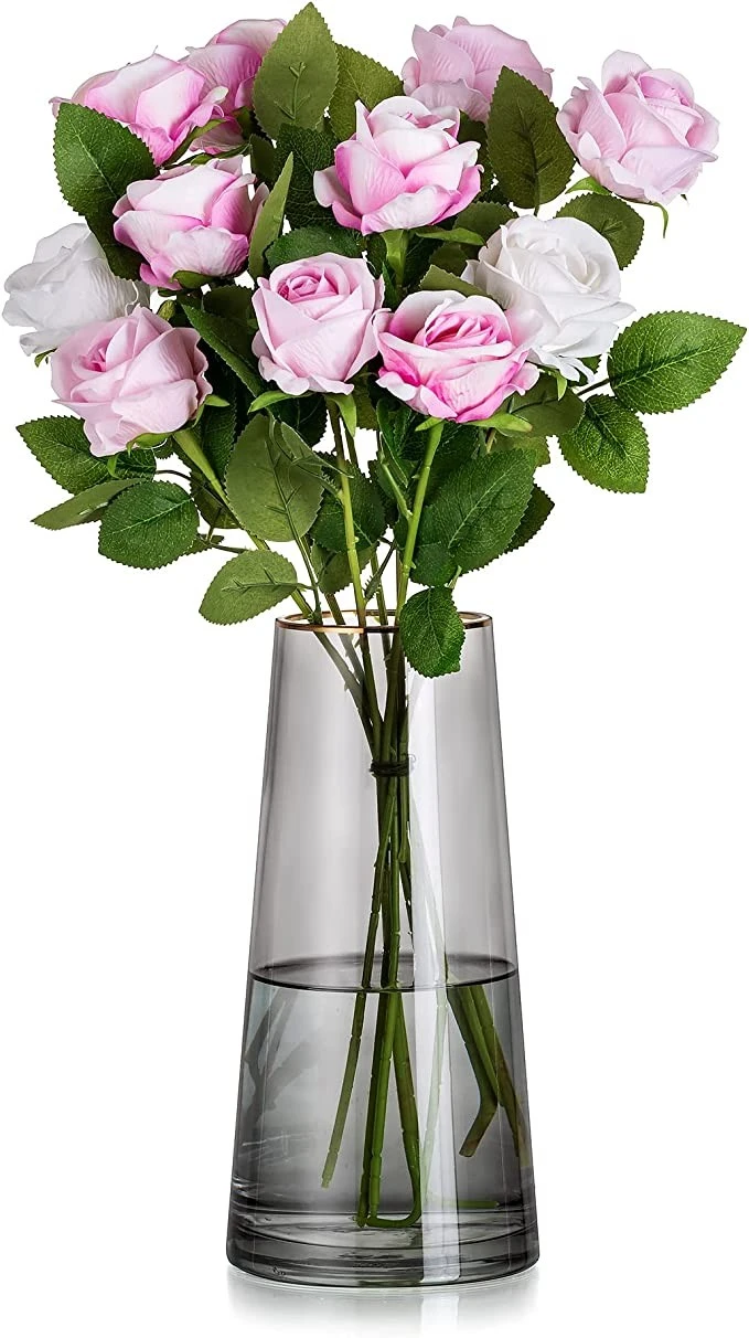 Gray Handmade Decorative Flower Vases