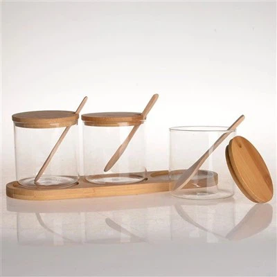 Bamboo Lid Storage Jars